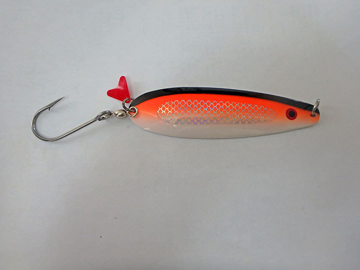 Flutter King salmon fishing spoon
