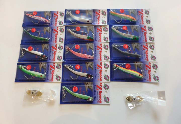 Offshore Mixed Trolling Squid Cedar Plug Bait Lure Lot 9 x 14 Plastic Plano  Case